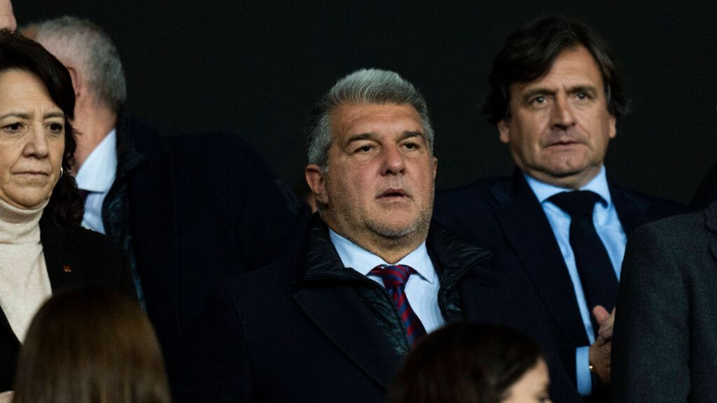  Joan Laporta, durante un partido del FC Barcelona (Fuente: Cordon Press)