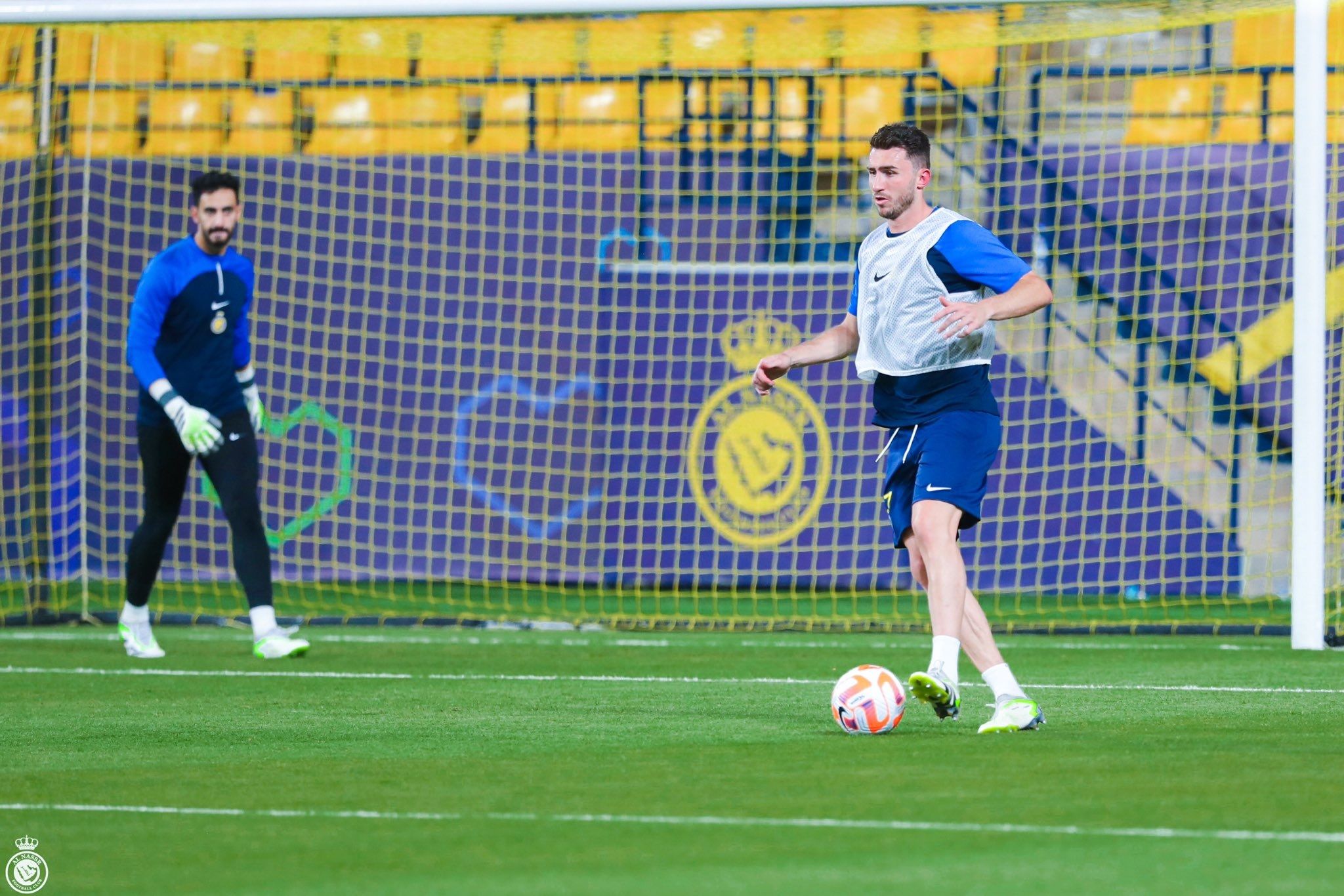 Laporte durante un entrenamiento con el Al Nassr.