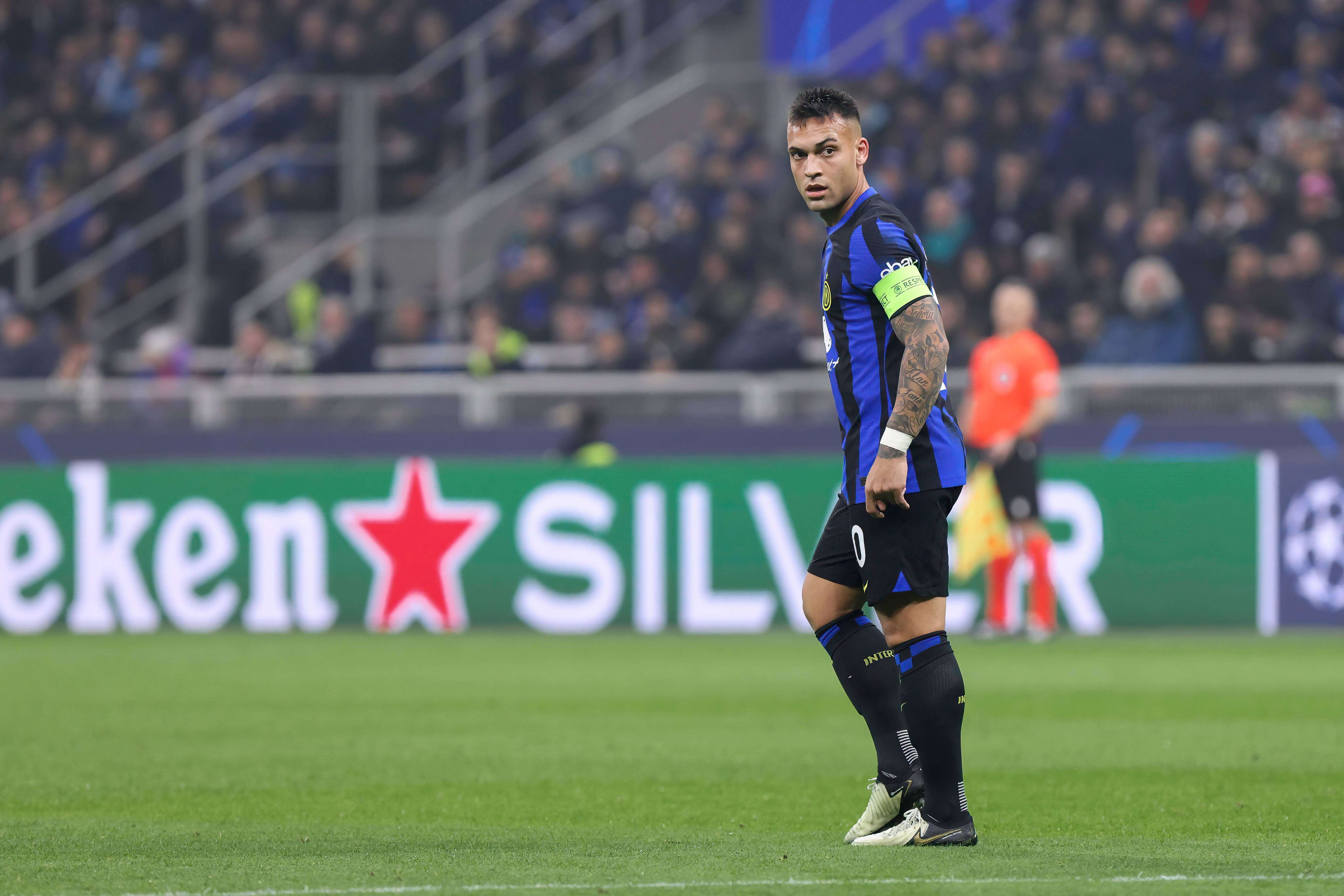 Lautaro Martínez en el Inter-Atlético.