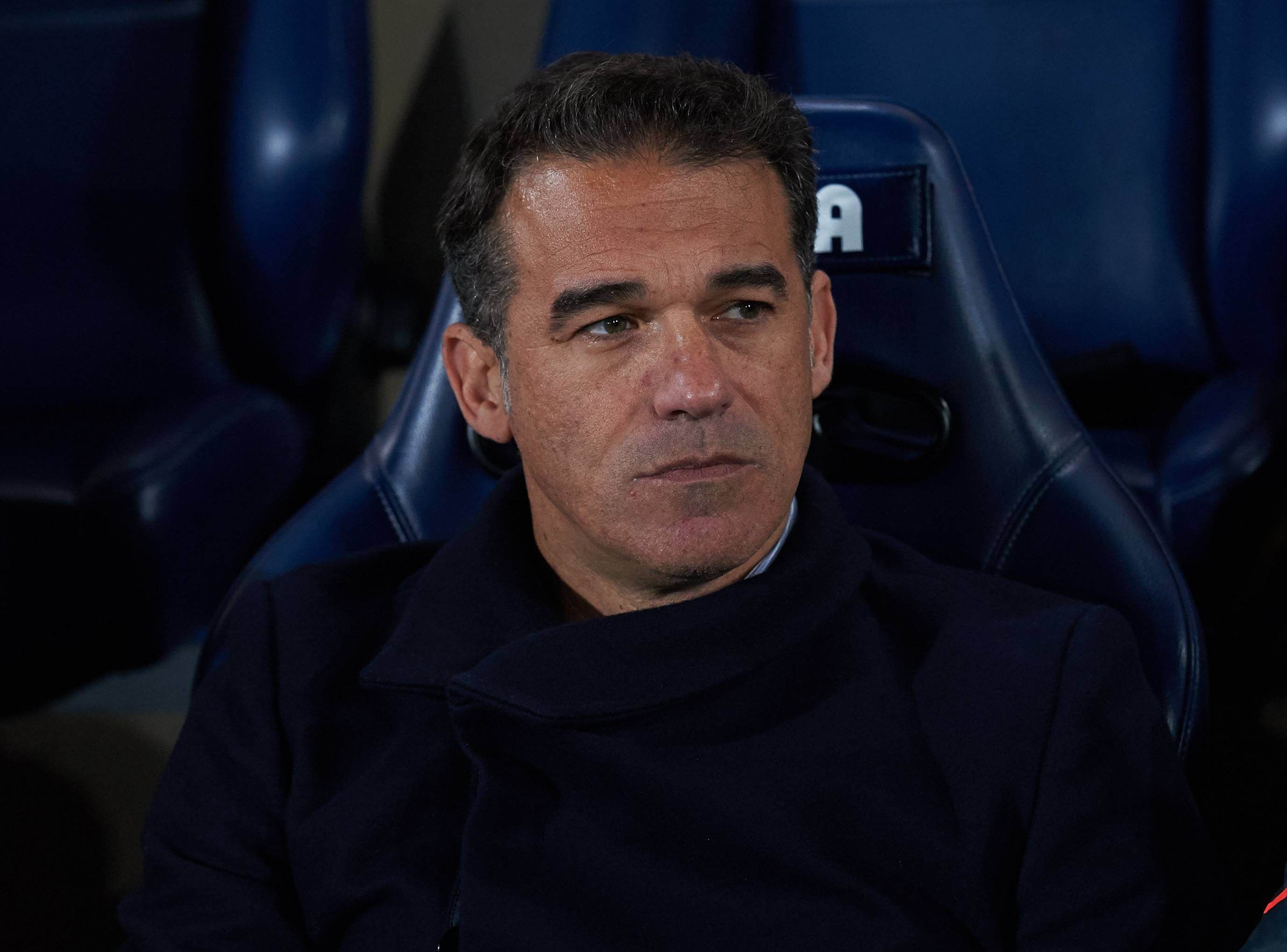  Luis García Plaza, en un partido del Alavés.