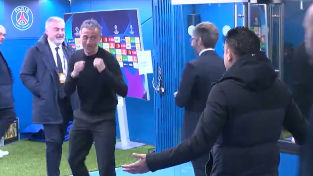 Luis ENrique y Xavi se reencuentran