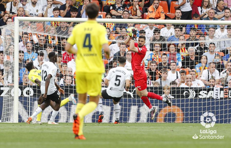  Mamardashvili, durante el Valencia-Villarreal.