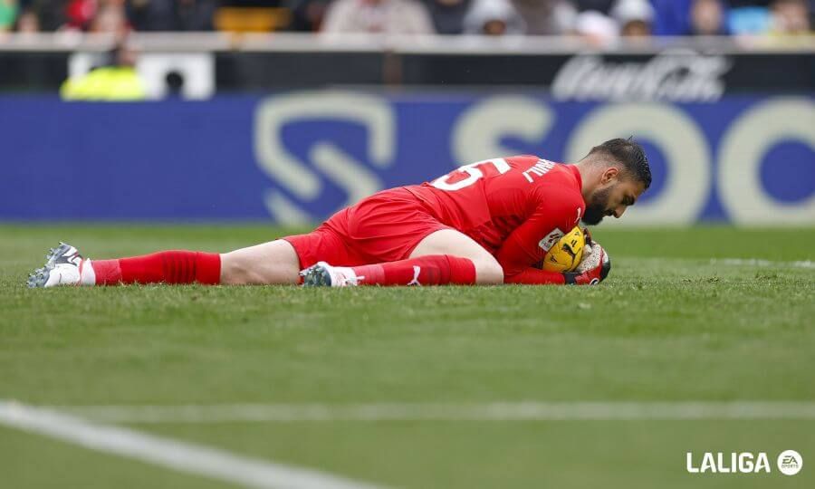  Mamardashvili, ante el Getafe CF.