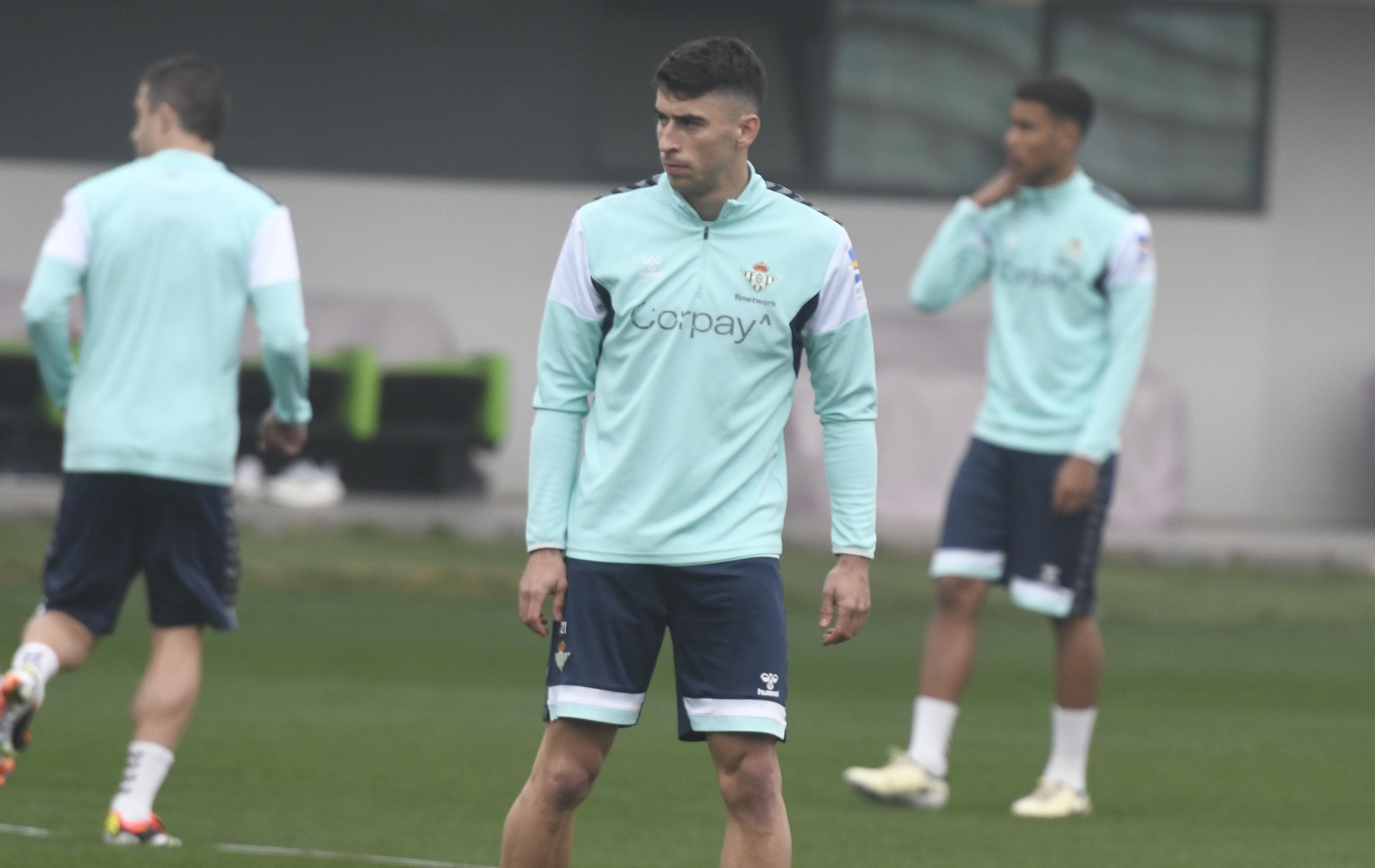 Marc Roca, en el entrenamiento