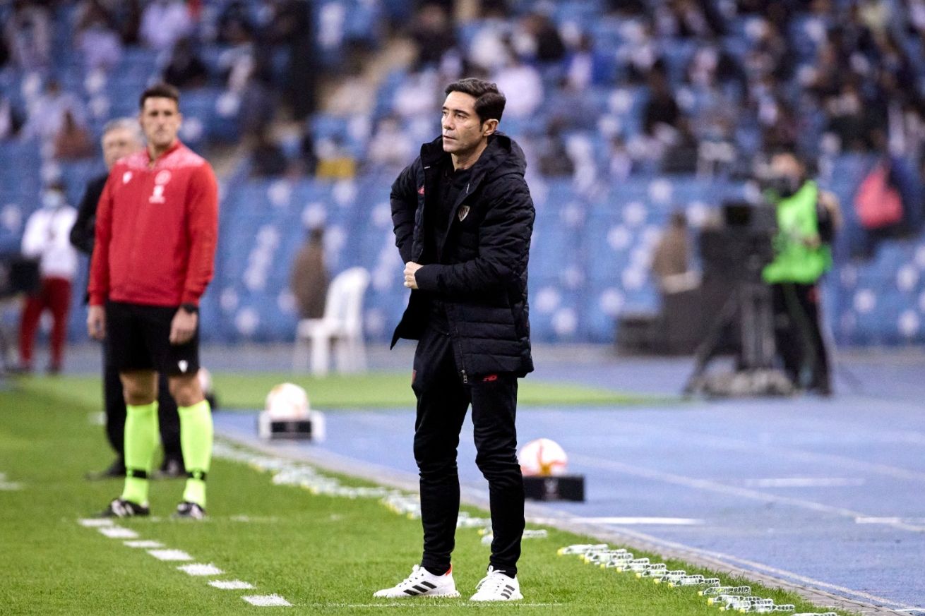  Marcelino, en la final de Supercopa entre el Athletic y el Real Madrid.