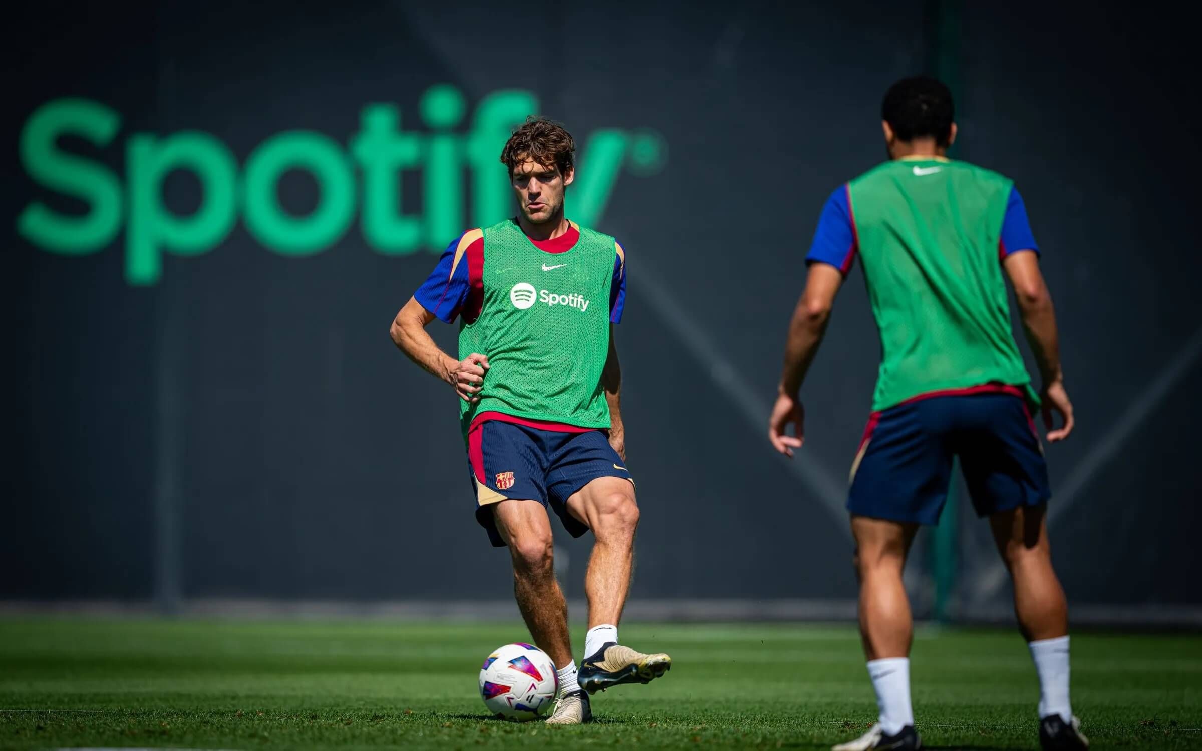  Marcos Alonso, en una sesión del Barcelona.