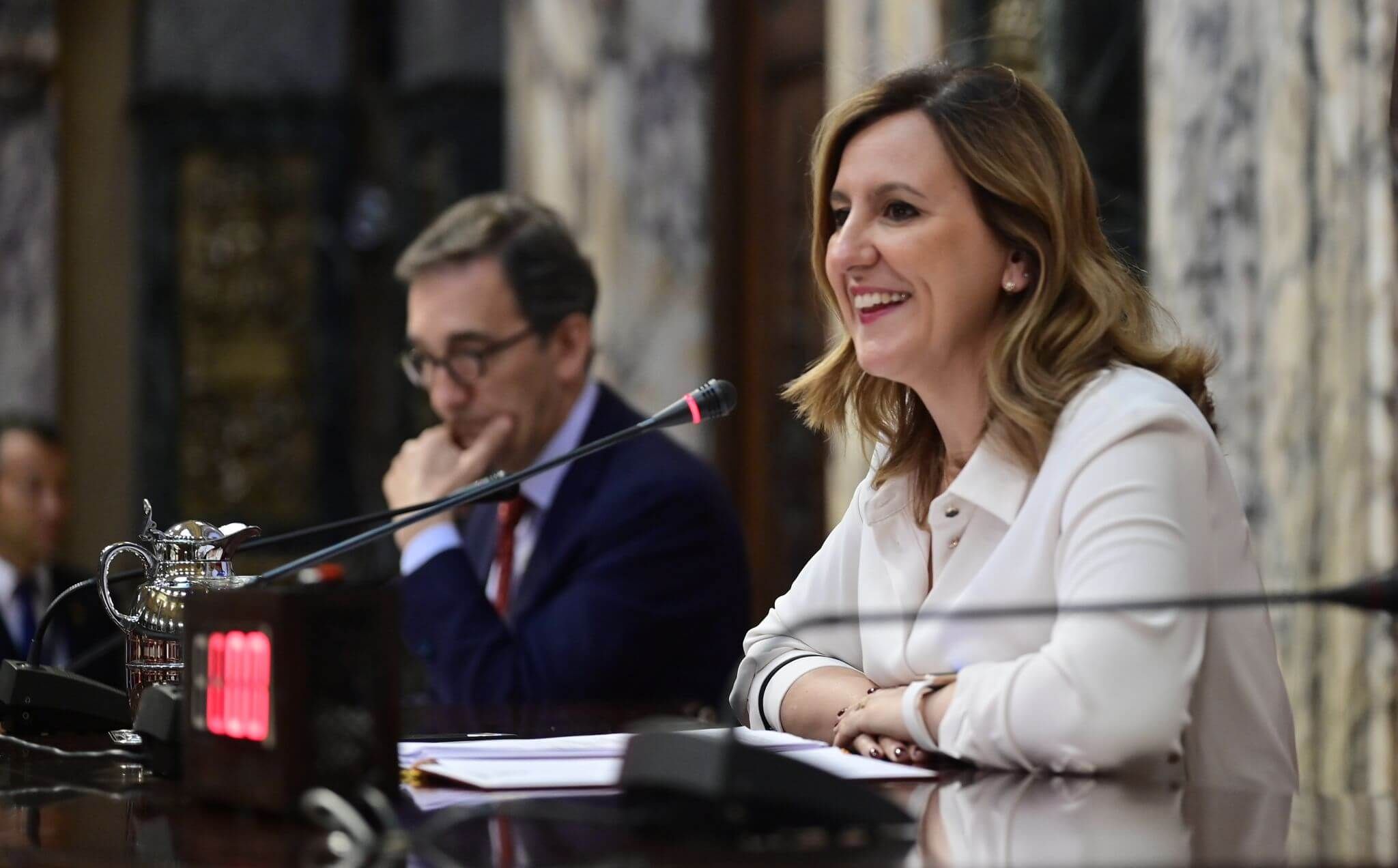María José Catalá, en el pleno del Ayuntamiento.
