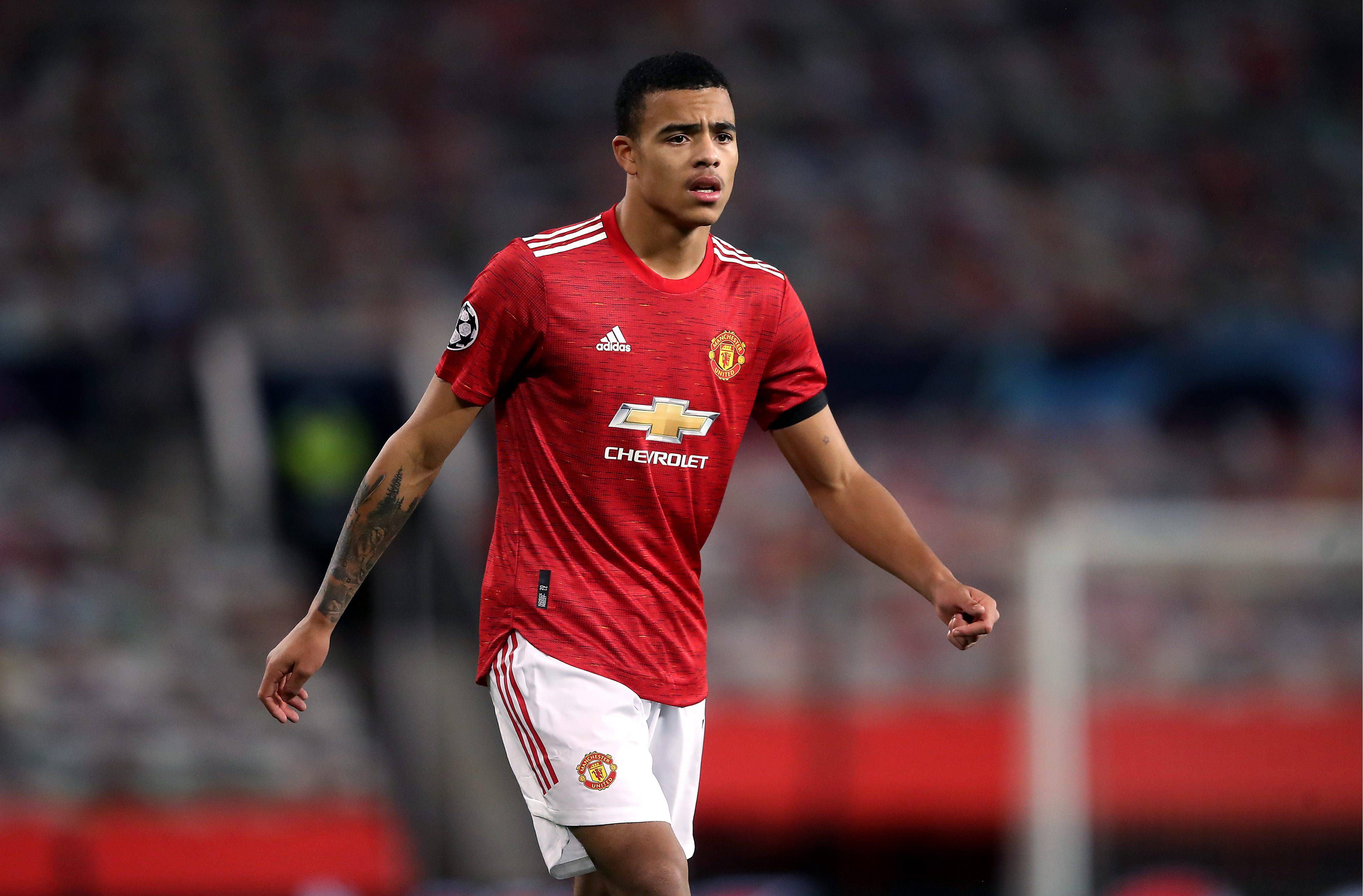  Mason Greenwood, en un partido con el Manchester United.