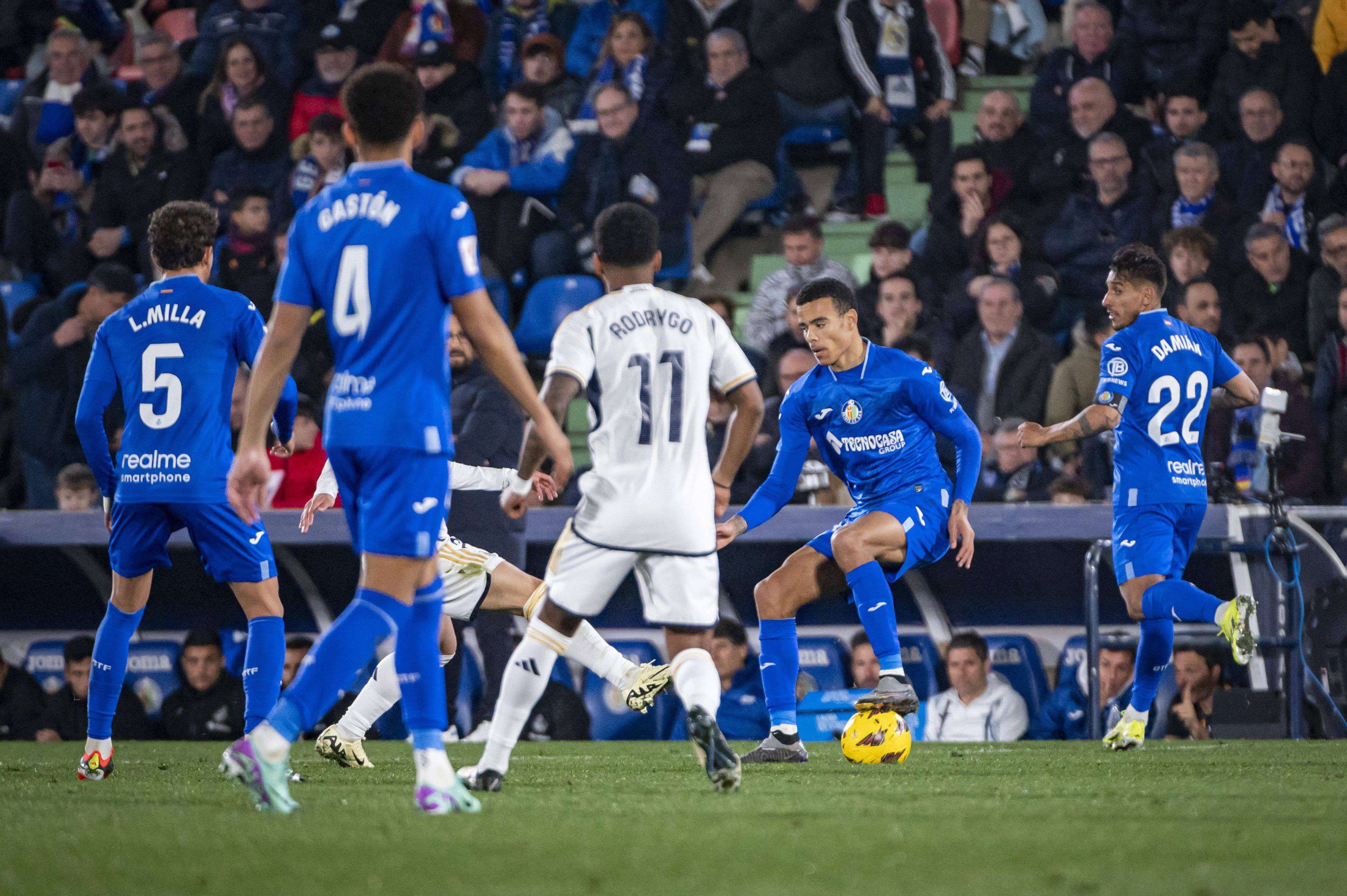 Mason Greenwood en el Getafe - Real Madrid.