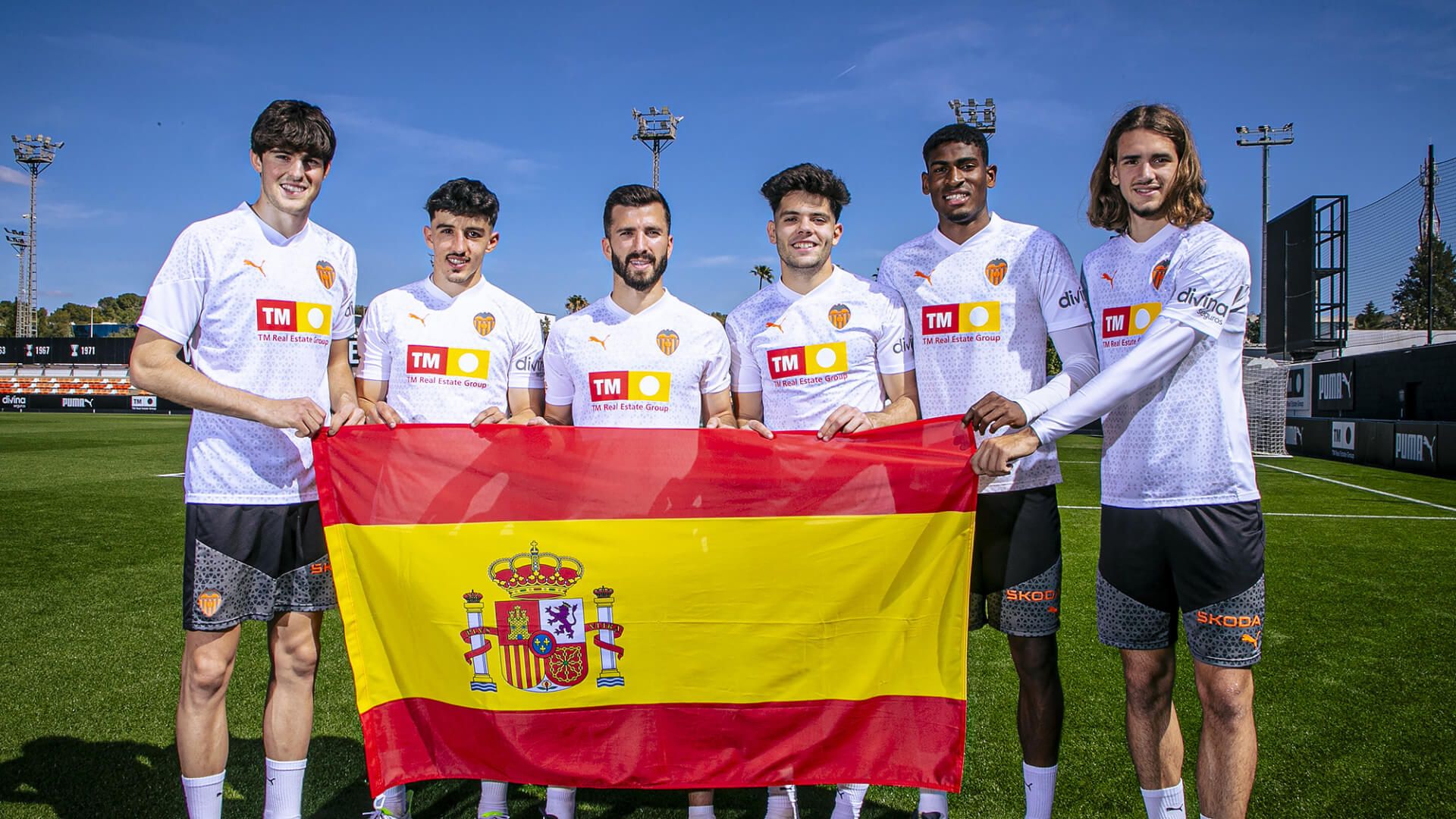  España: Jugadores del Valencia CF con la selección