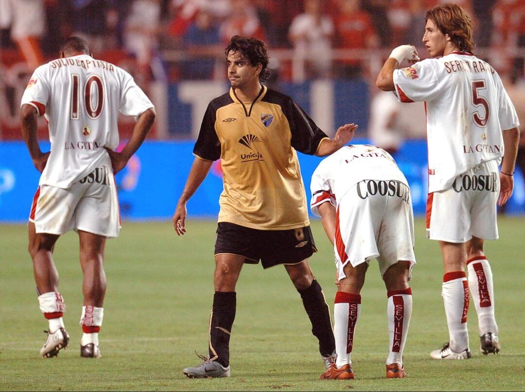 Míchel, Baptista y Sergio Ramos en un Sevilla-Málaga.
