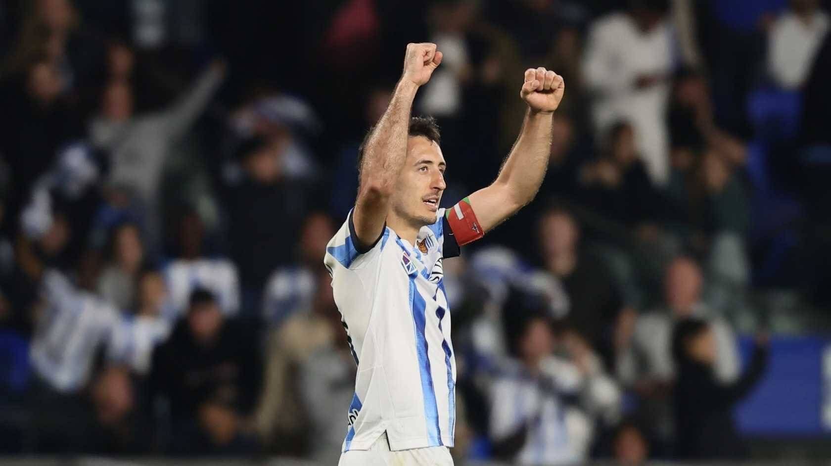 Mikel Oyarzabal marcó el segundo gol de la Real ante el Almería.