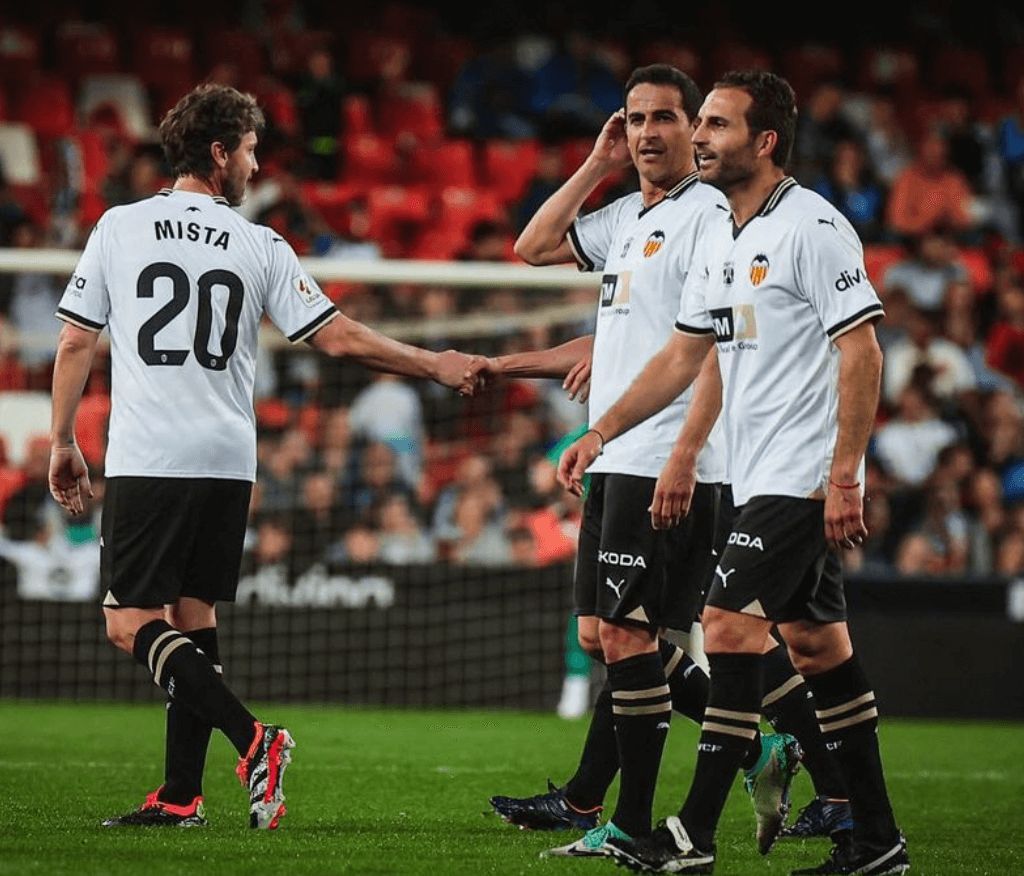 Mista, en el partido de Leyendas del Triplete