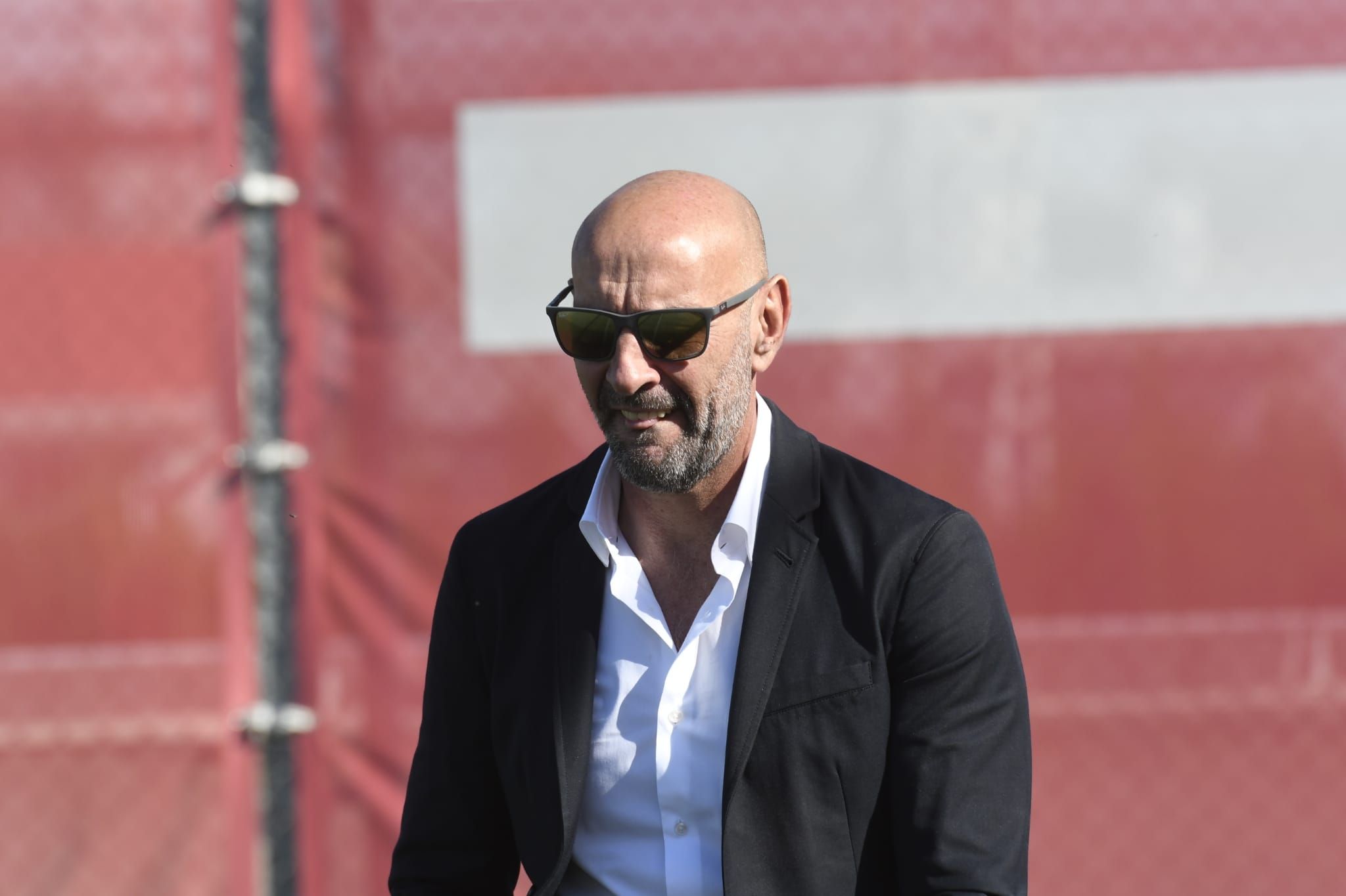 Monchi, en el entrenamiento durante su anterior etapa en el Sevilla