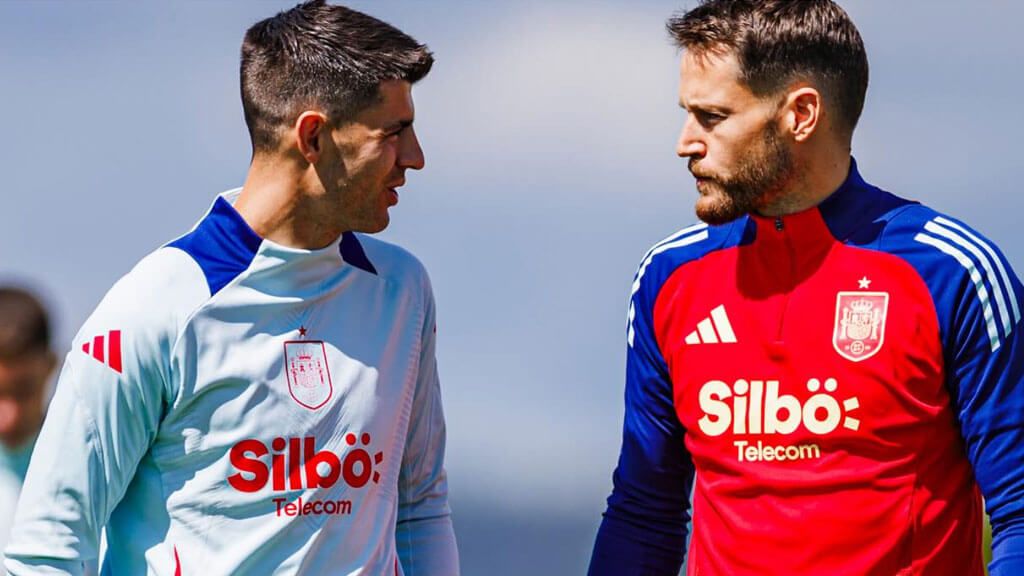  Álvaro Morata junto a Remiro en un entreno de la Eurocopa 2024 (Foto: instagram de Remiro @alexrem