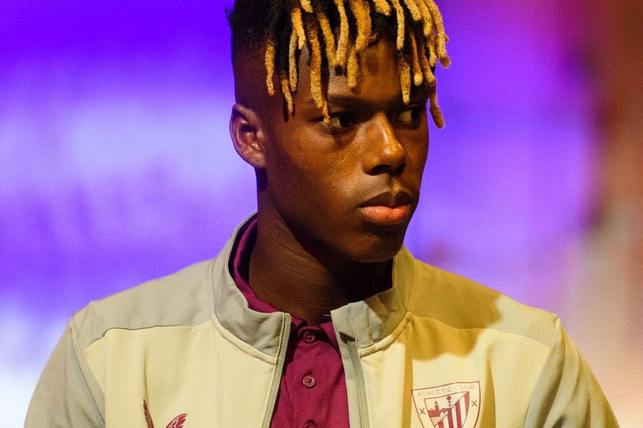  Llegada a un partido en San Mamés de Nico Williams.