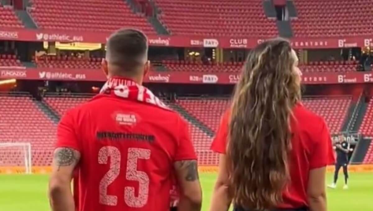  Los novios de Sevilla, en San Mamés.