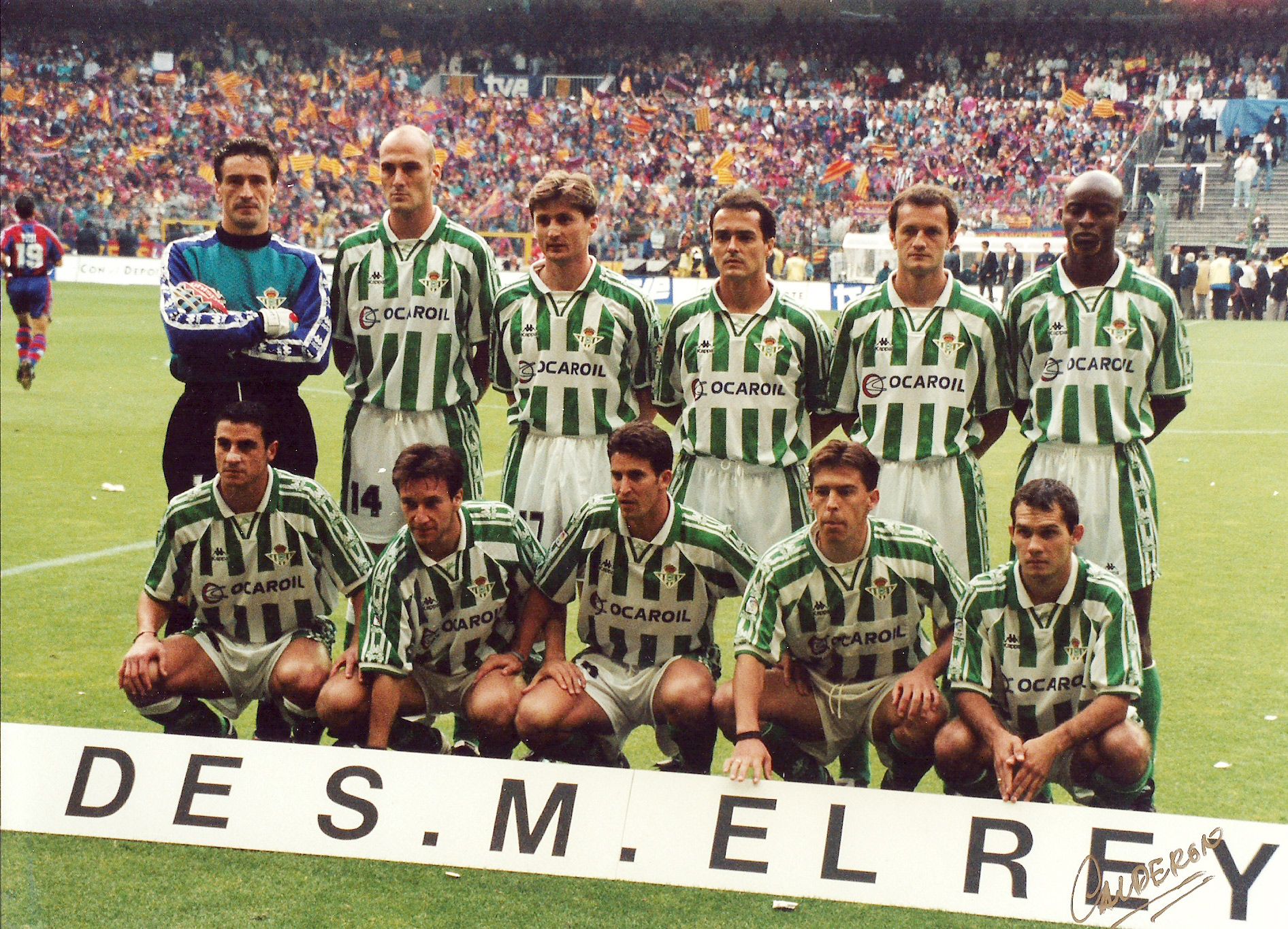  Once del Betis en la Copa del Rey de 1997.