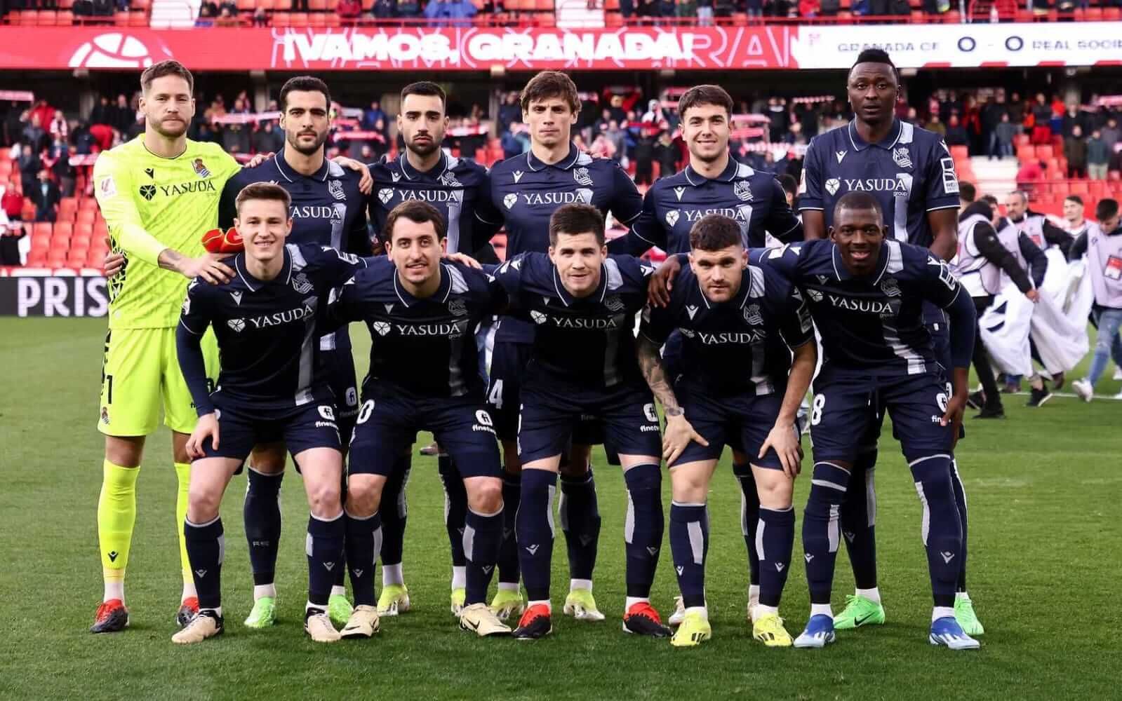  Once titular de la Real Sociedad en Granada.