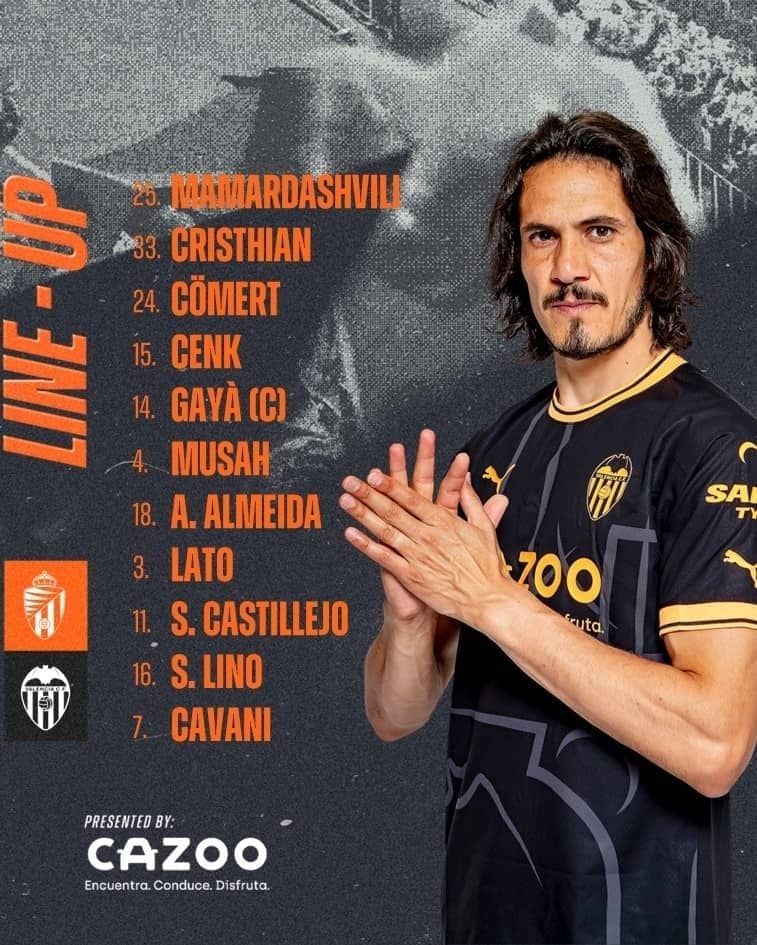 Once titular del Valencia CF