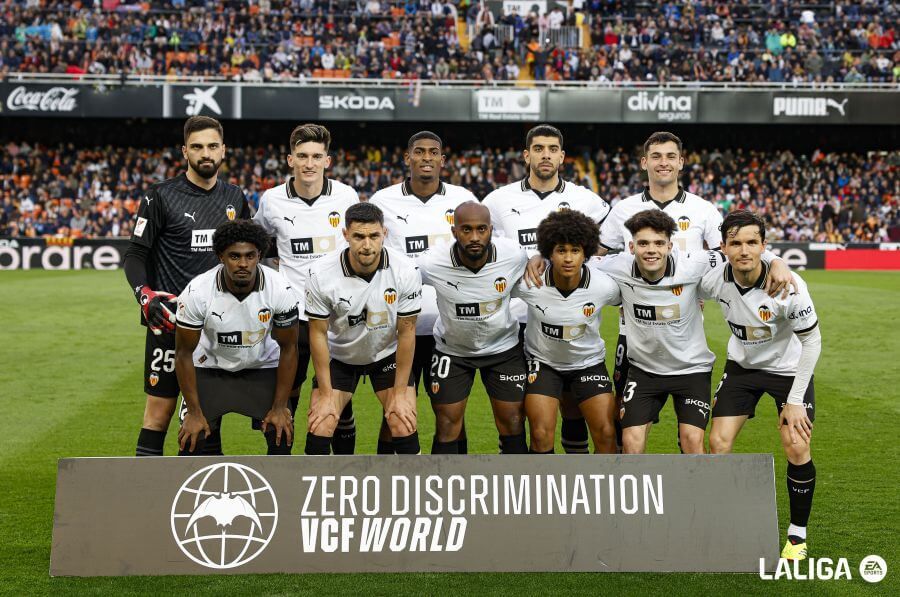  Once titular del Valencia CF ante el Mallorca