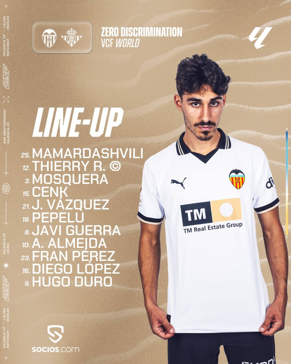 Once titular del Valencia CF