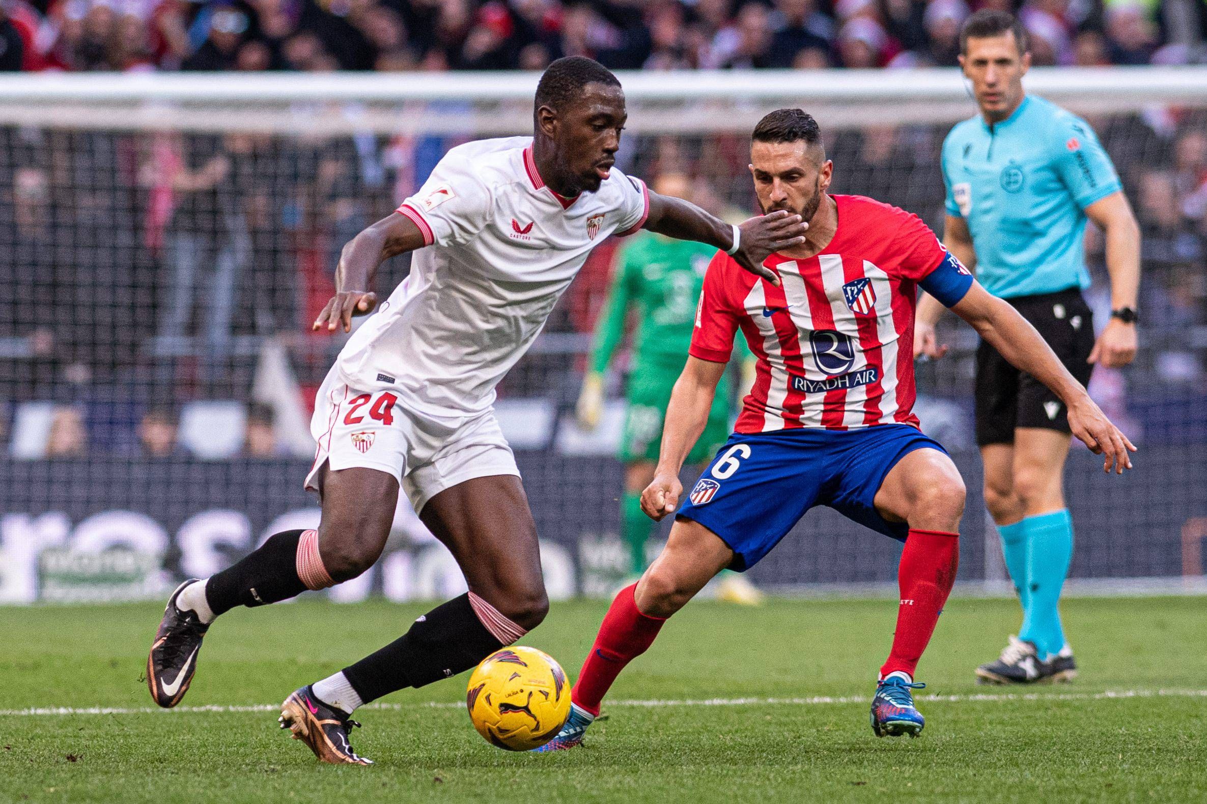  Soumaré, en el Atlético-Sevilla.