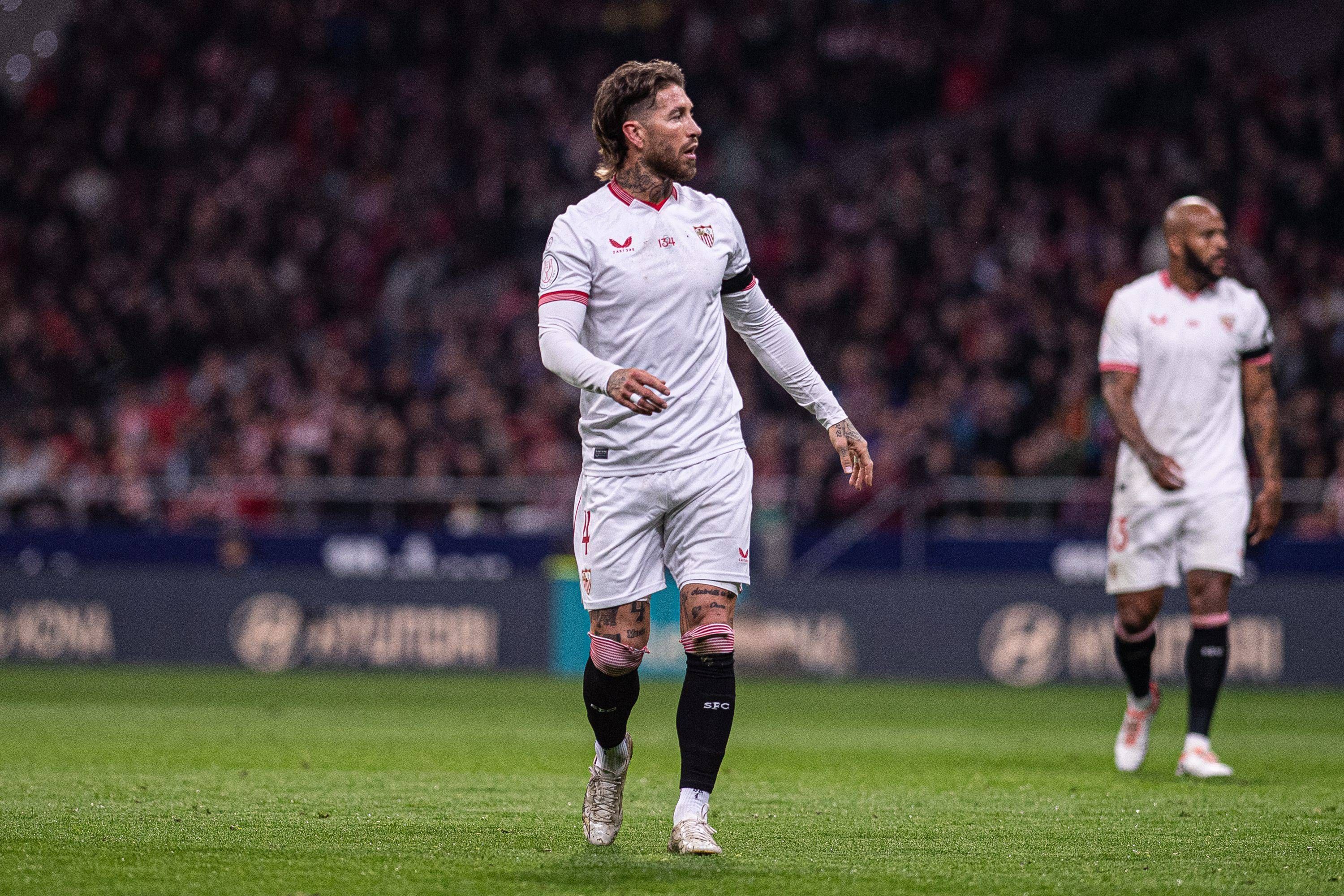 Sergio Ramos, en un partido con el Sevilla.