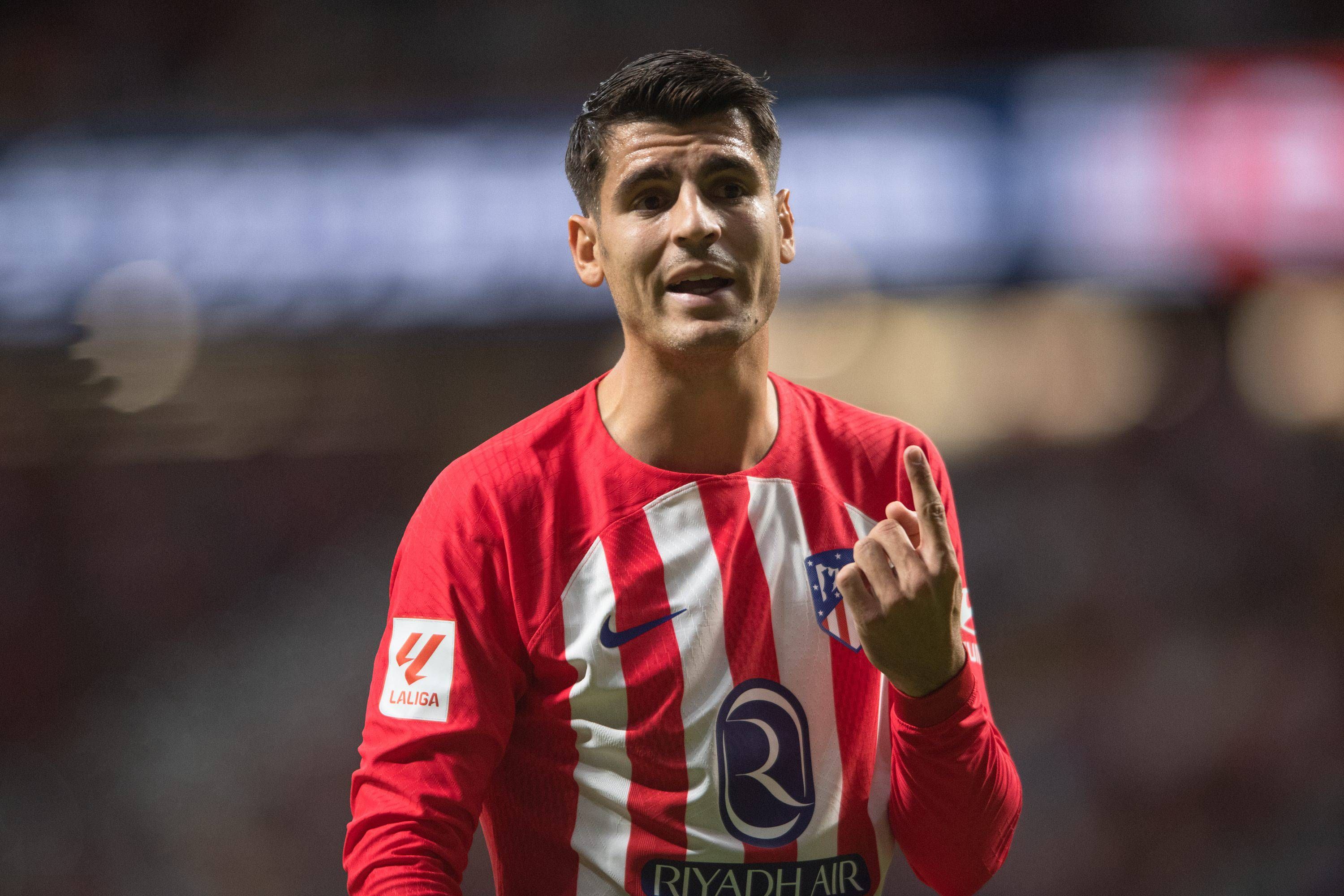  Álvaro Morata, en un partido del Atlético de Madrid.
