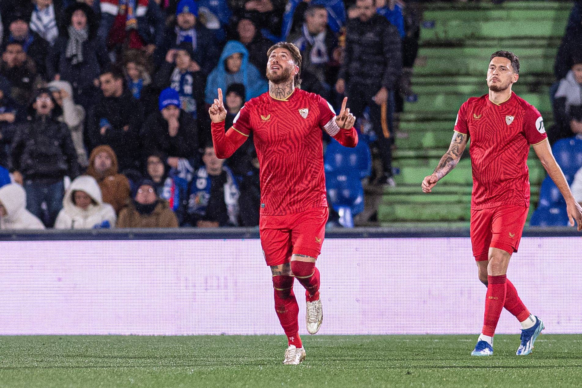  Celebración del gol de Sergio Ramos ante el Getafe.