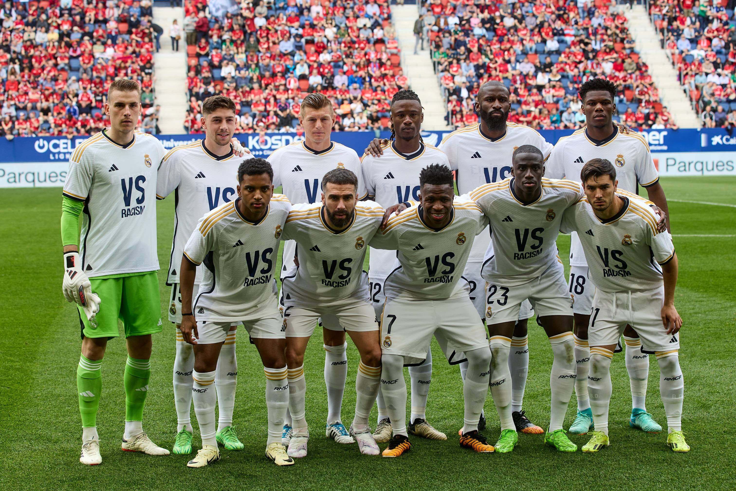 El once del Real Madrid ante Osasuna.