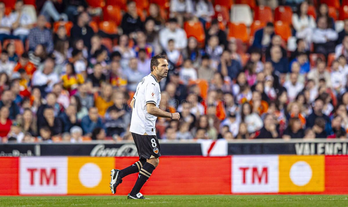 Rubén Baraja, en el partido de Leyendas del Triplete.
