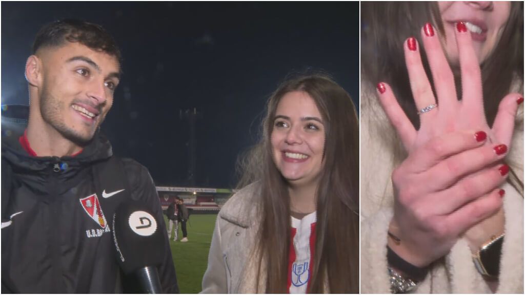  Israel y Pilar tras su pedida de matrimonio (Fuente: ElDesmarque)