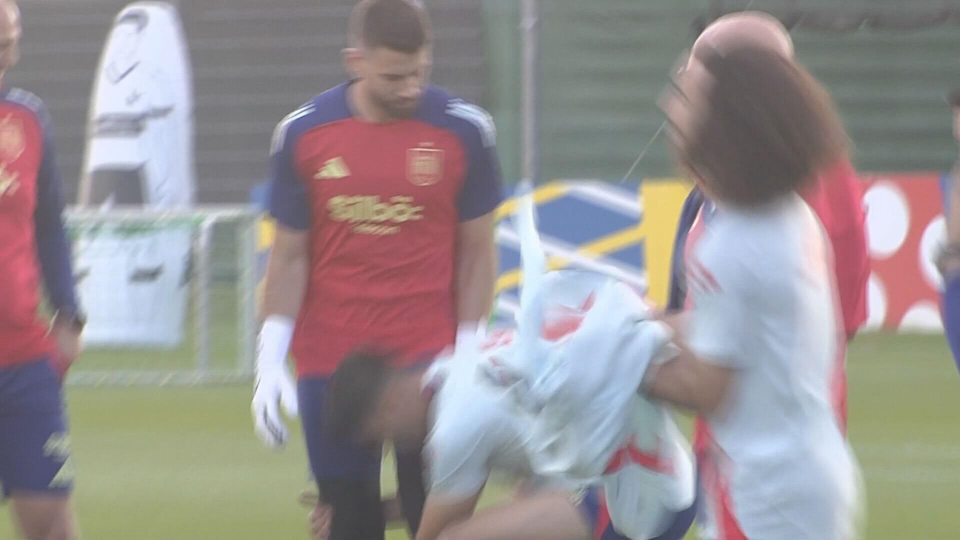  Unai Simón y Álvaro Morata en el entrenamiento de la Selección Española