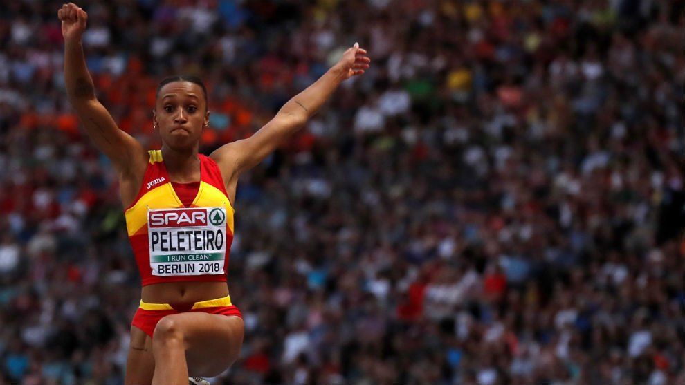 Peleteiro, durante la prueba.