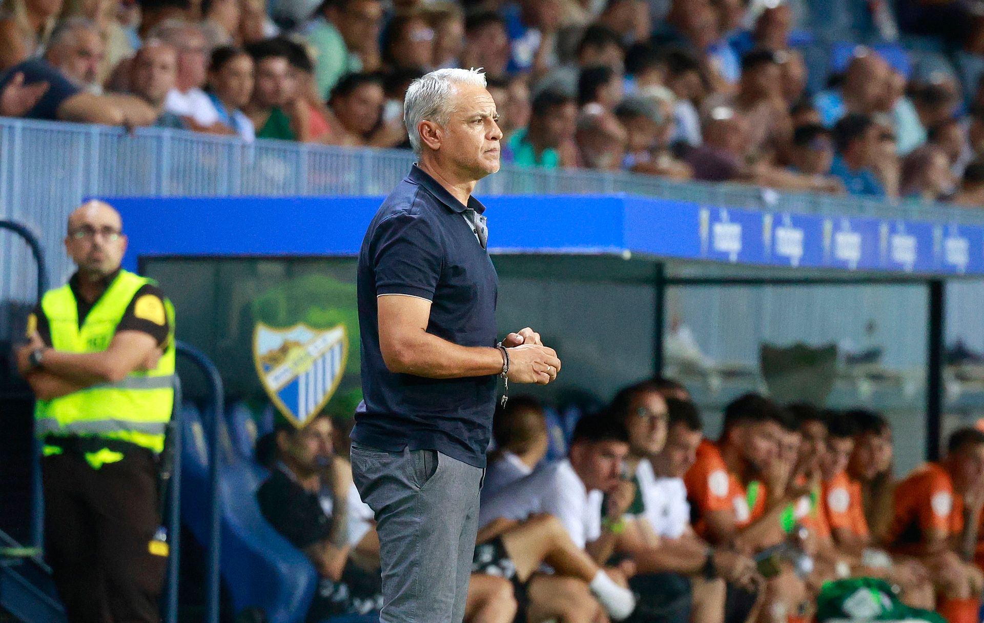 Pellicer, en un partido en La Rosaleda.