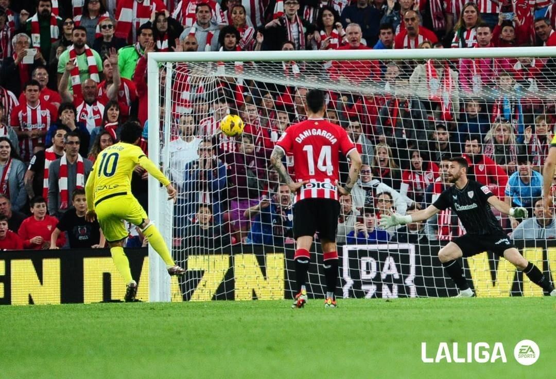  Parejo convierte el penalti de Yuri en el Athletic - Villarreal.