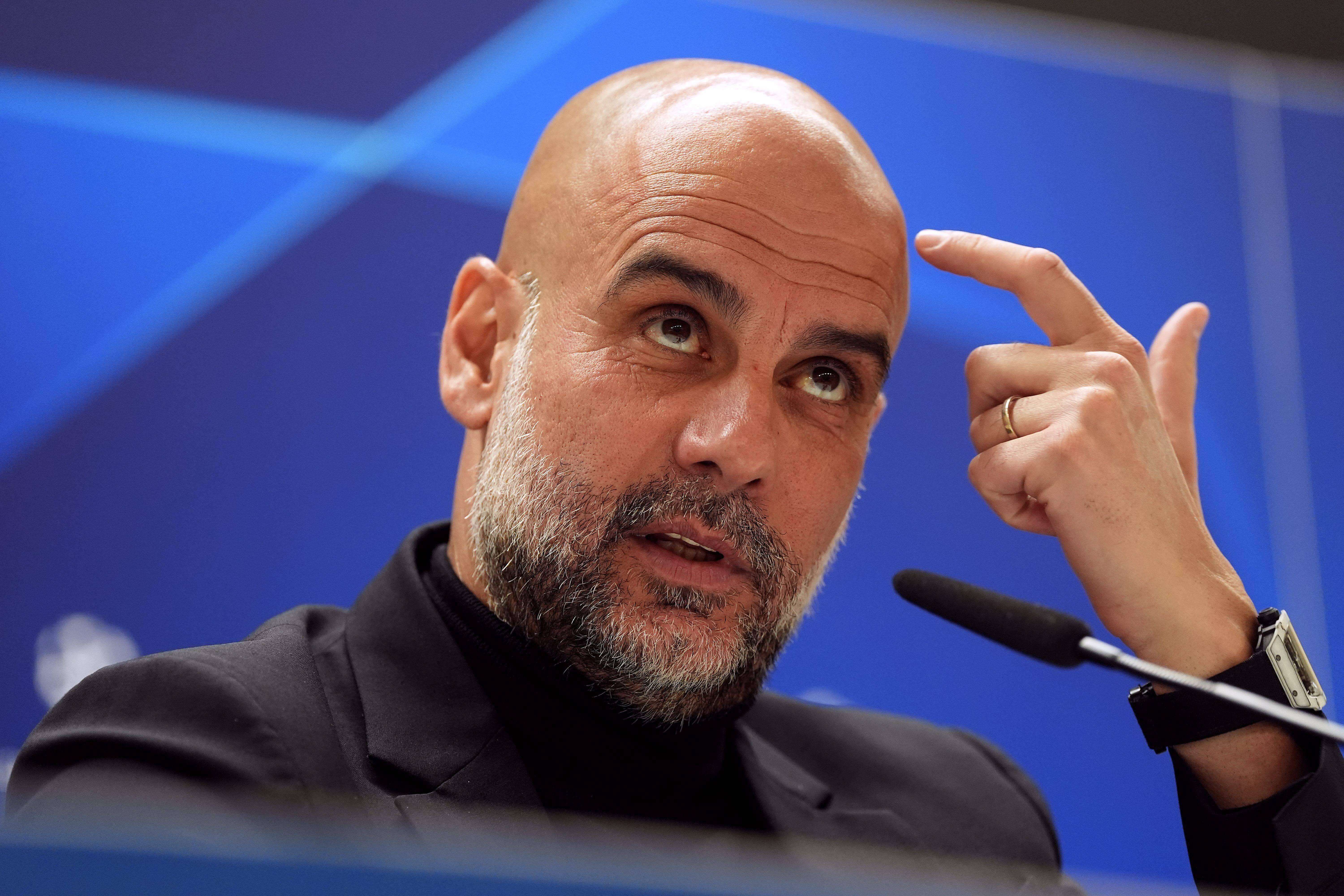 Pep Guardiola, en rueda de prensa previa al Real Madrid-City.