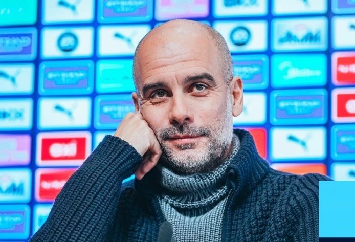  Pep Guardiola, en sala de prensa