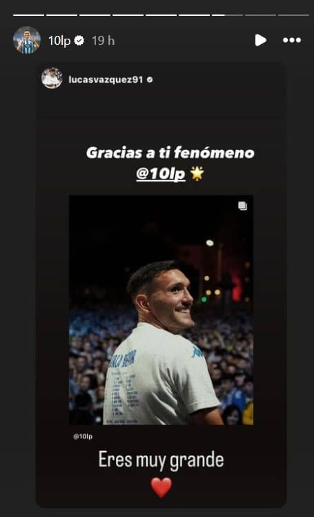 Piropos entre Lucas Pérez y Lucas Vázquez en las redes.