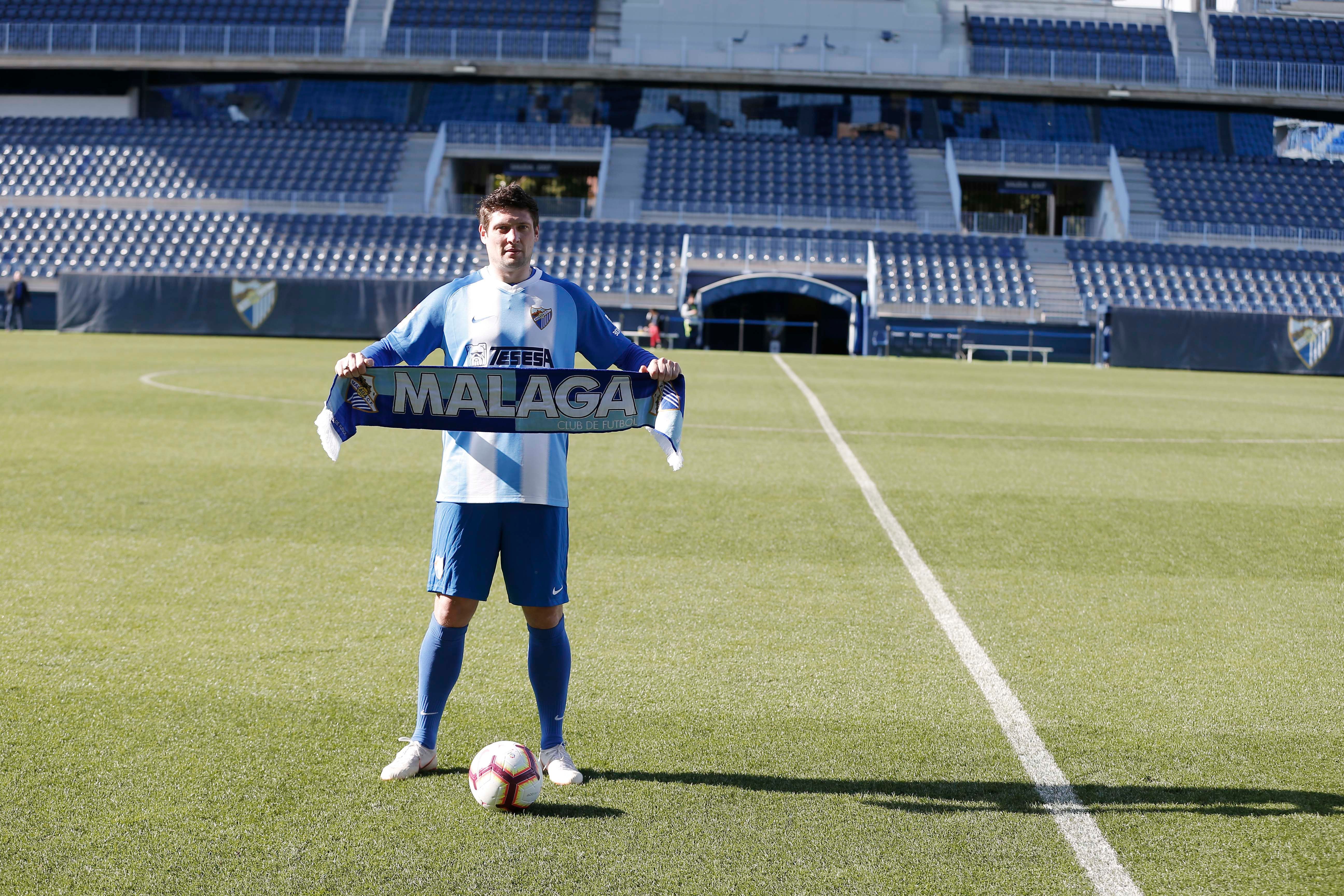 Presentación de Seleznyov en el Málaga.