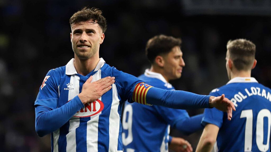  Javi Puado, en un partido con el Espanyol (Cordon Press)