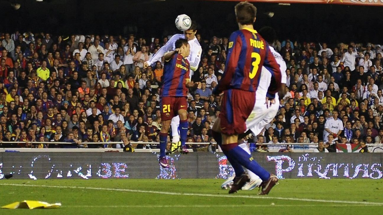 Cristiano Ronaldo metiendo el gol de la final de Copa 2011 (foto: redes sociales)
