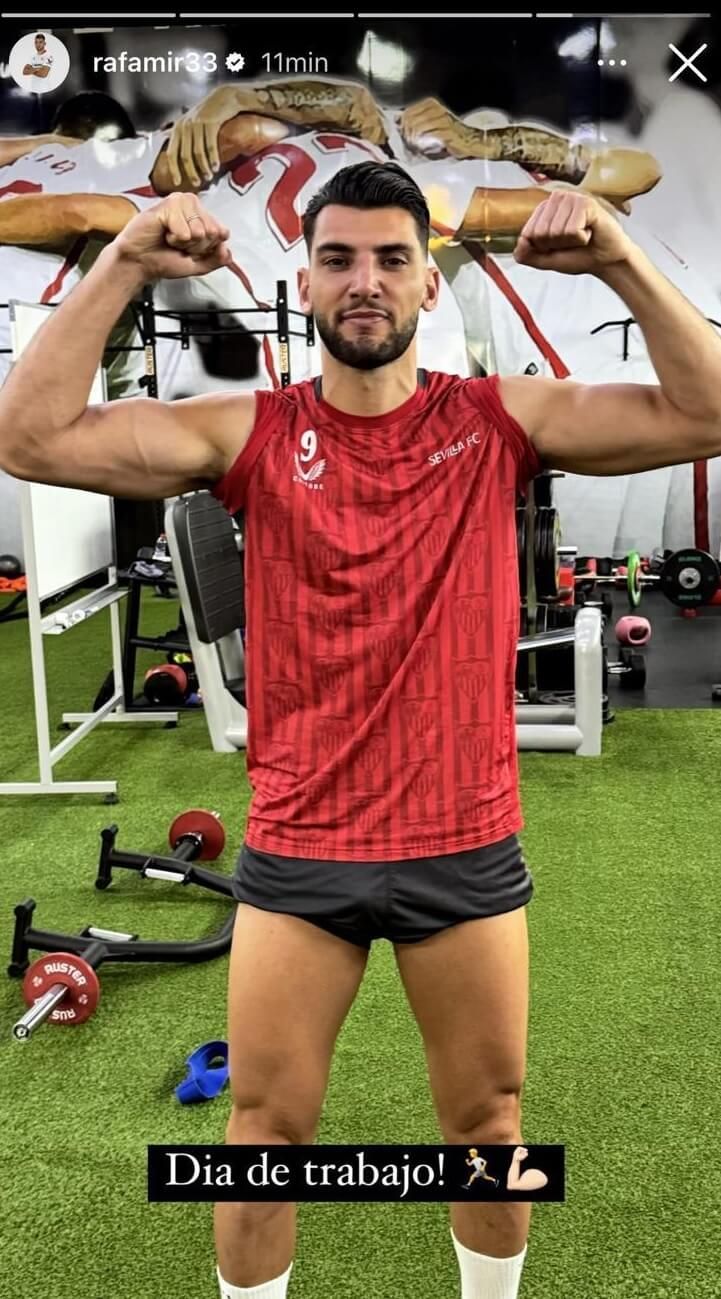 Rafa Mir, el pasado sábado, en la ciudad deportiva.