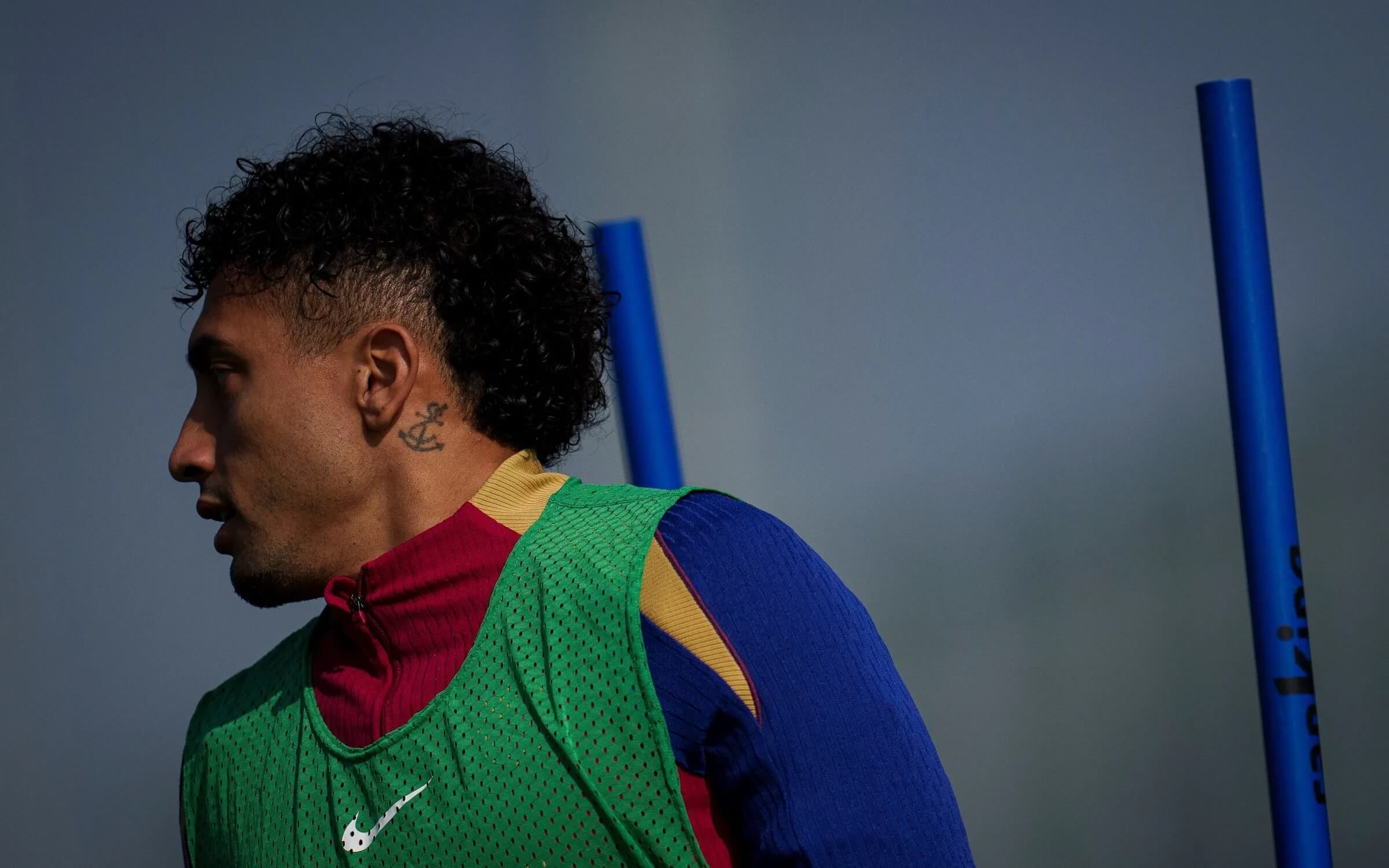 Raphinha, en una sesión del Barcelona.