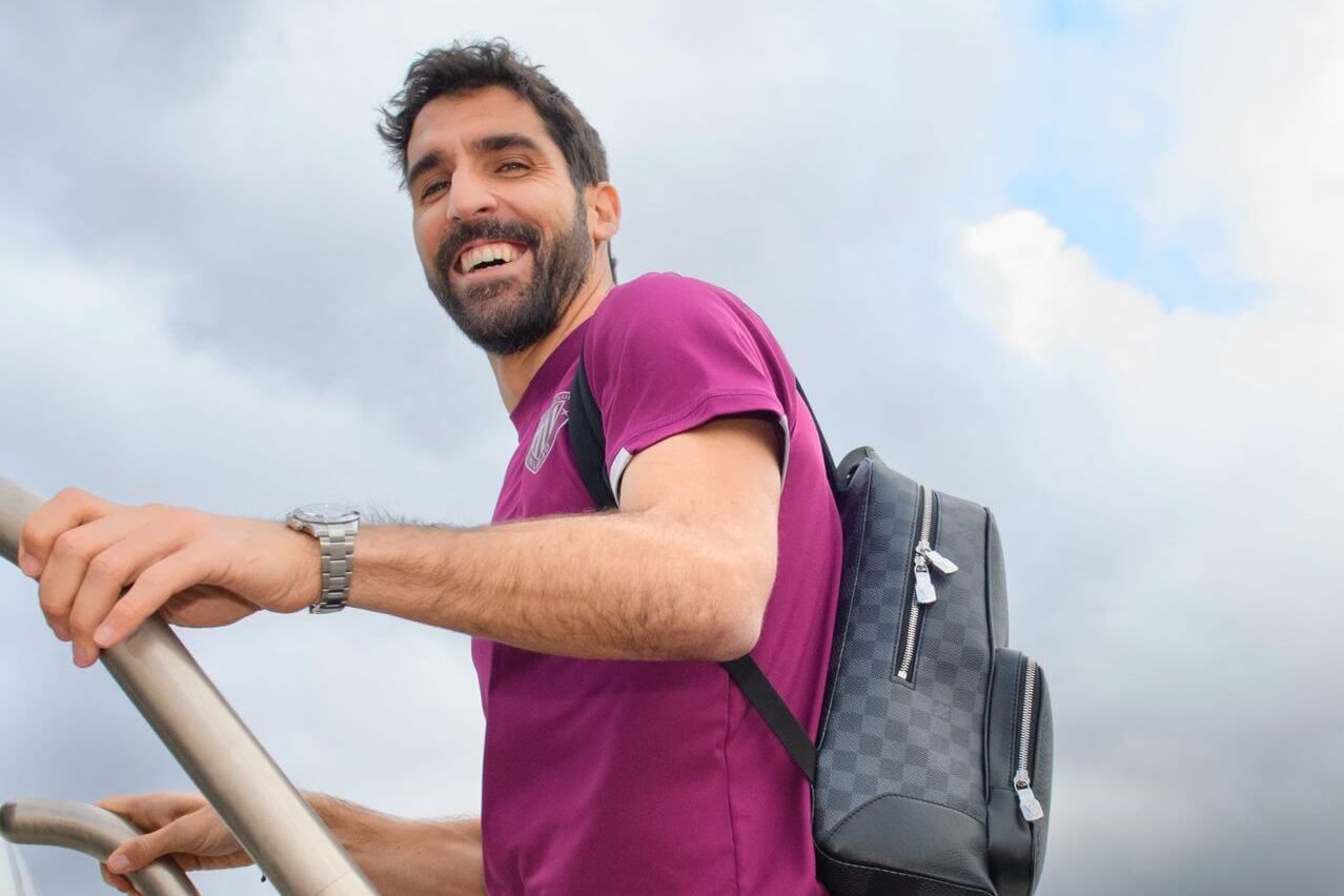  Raúl García, optimista antes de coger el avión.