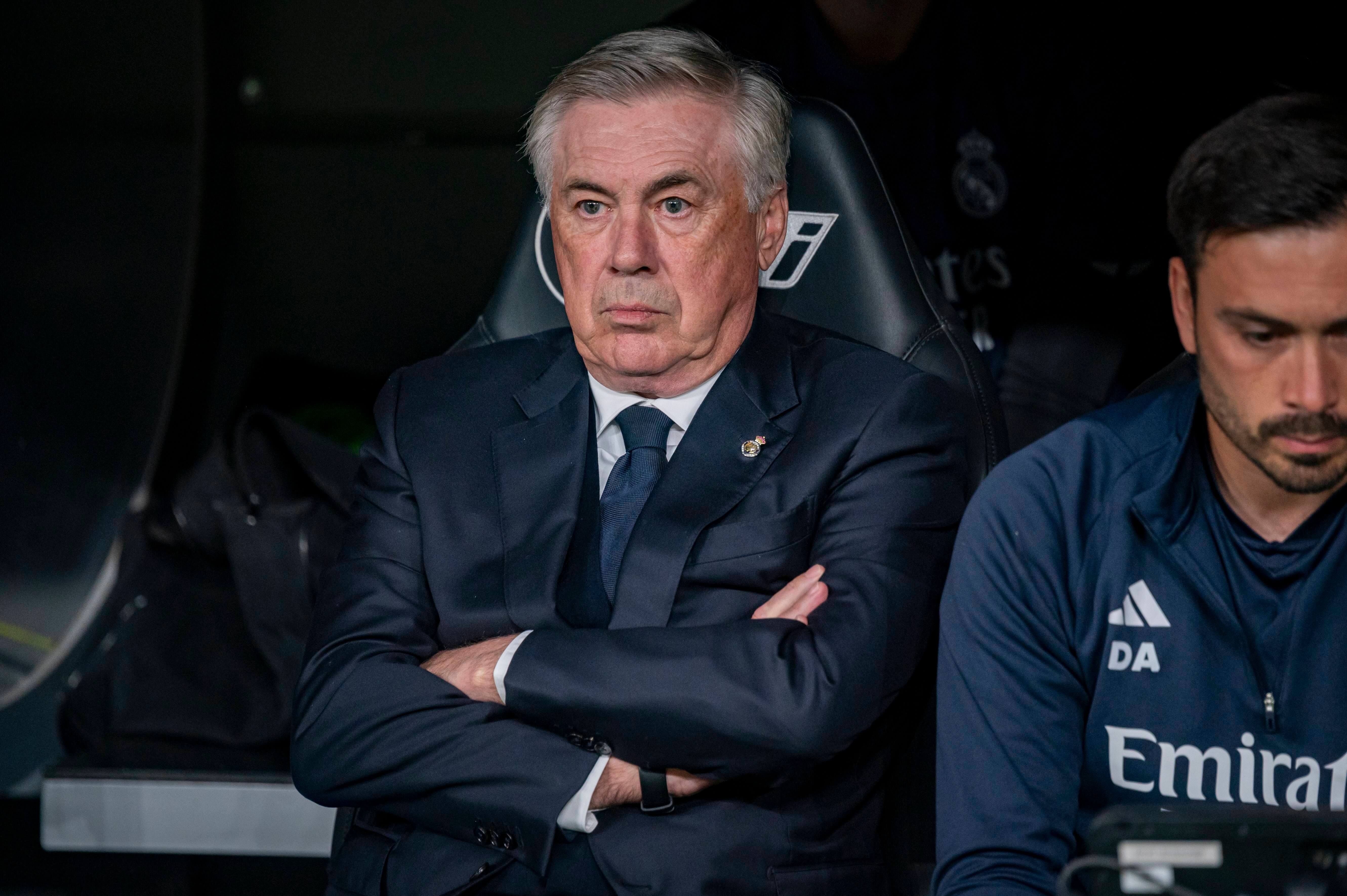  Carlo Ancelotti, durante el Real Madrid-Alavés.