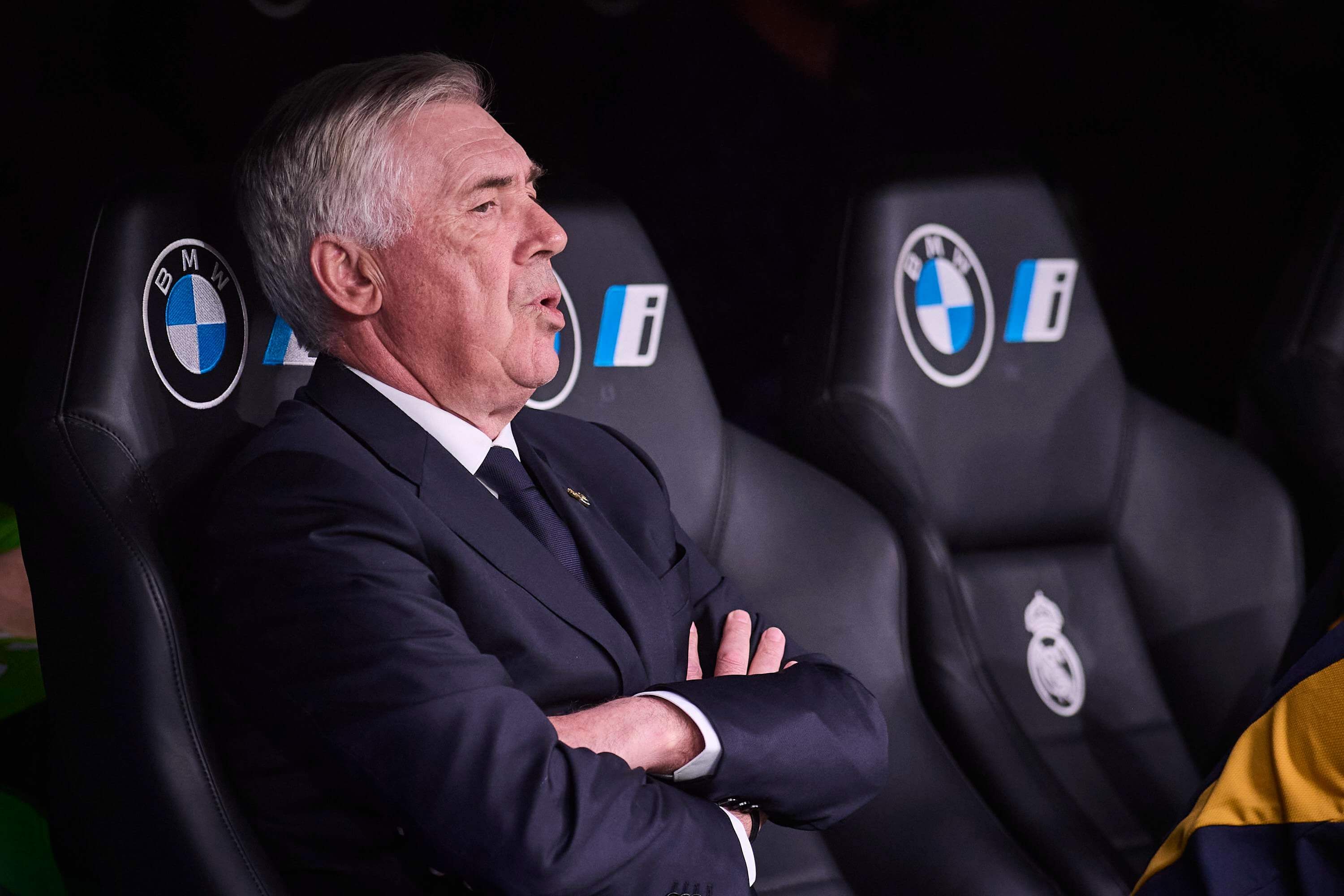  Carlo Ancelotti, antes del Real Madrid-Cádiz.