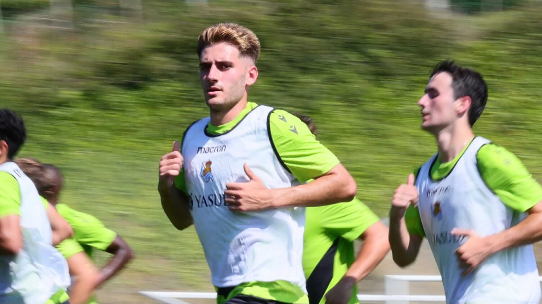 Robert Navarro, en un entrenamiento de esta pretemporada.