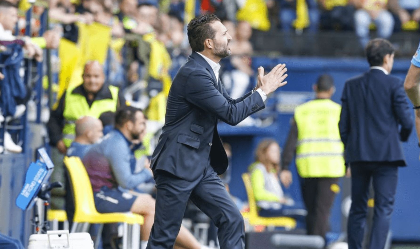 Rubén Baraja, ante el Villarreal CF.